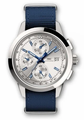 IWC Ingenieur Chronograph Custom Stainless Steel / Silver-Blue / NATO IW3808-AT (IW3808AT)